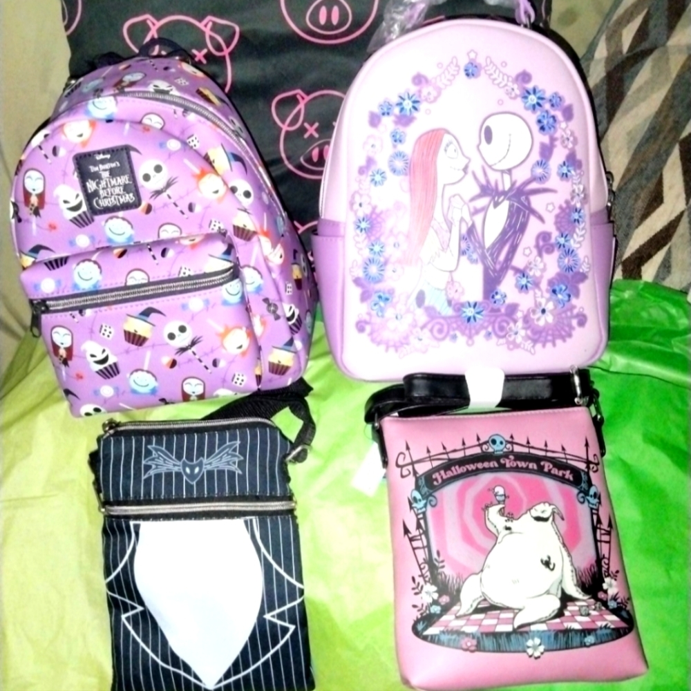 Loungefly nightmare before Christmas 2 backpacks & 2 passport bags sold out